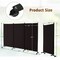 3 Panel Folding Room Divider with 8 Smooth Universal Lockable Wheels